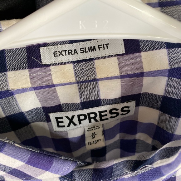 Express men’s square pattern dress shirt - Picture 2 of 4